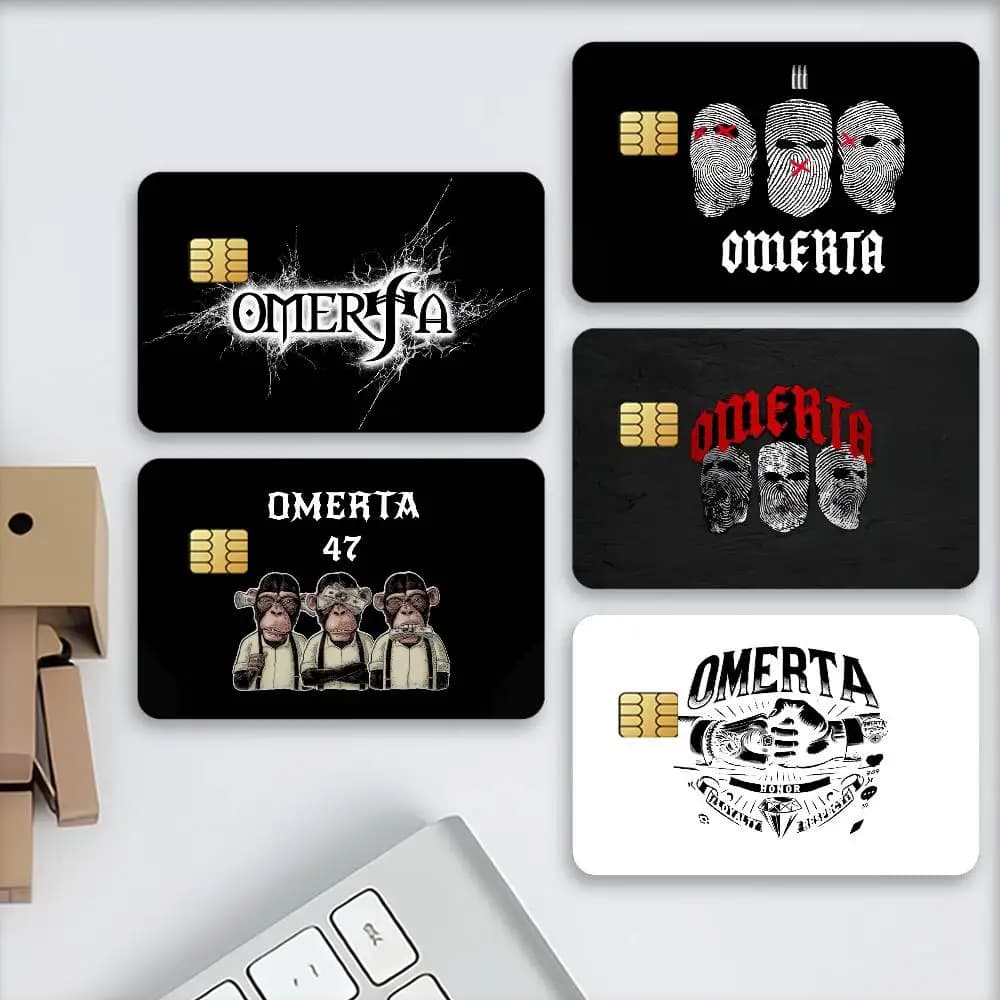 Band O-Omerta-S Credit Card Wall decals for ATM, decorative scratch protection, gift, 4 pieces
