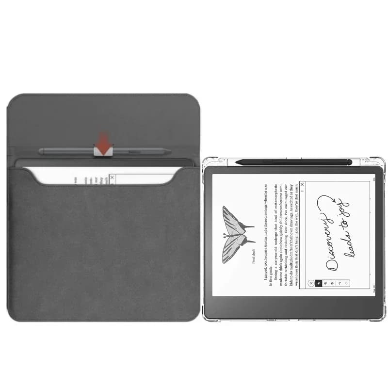 2-IN-1 Per Amazon Kindle Scribe 2024 2022 Portapenne trasparente TPU Airbag Custodia antiurto + Custodia magnetica
