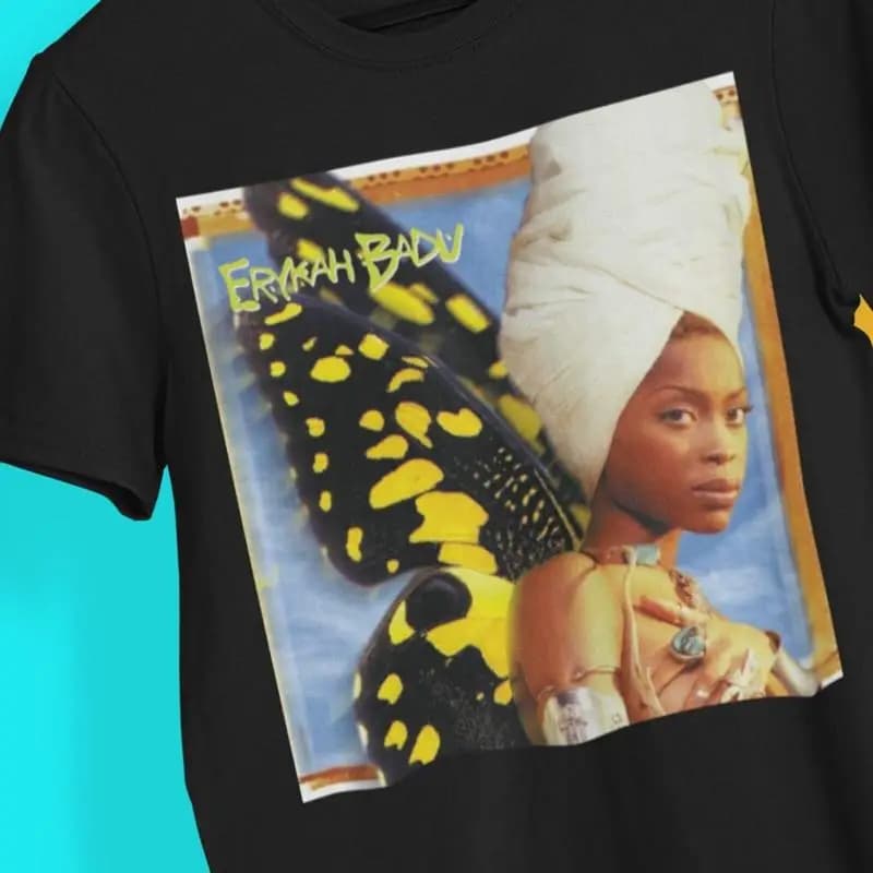 Maglietta dell'album Erykah Badu Maglietta da concerto Baduizm sulla prossima vita non Cha Kno