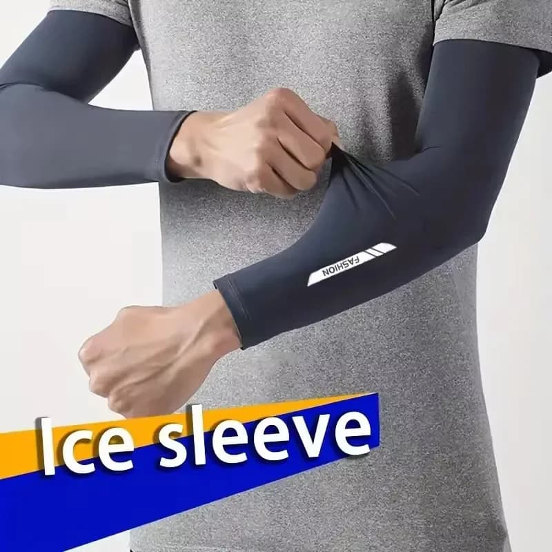 1 Summer Sleeves UPF50+ Coolers for Women and Men, for Cycling, Running, Fishing, Breathable Silk, Unisex Solar Protection