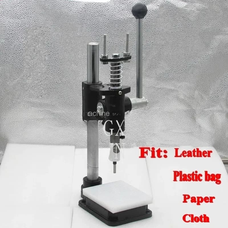 Manual Machine for Drilling Plastic, Paper and Leather Bags with Round Holes