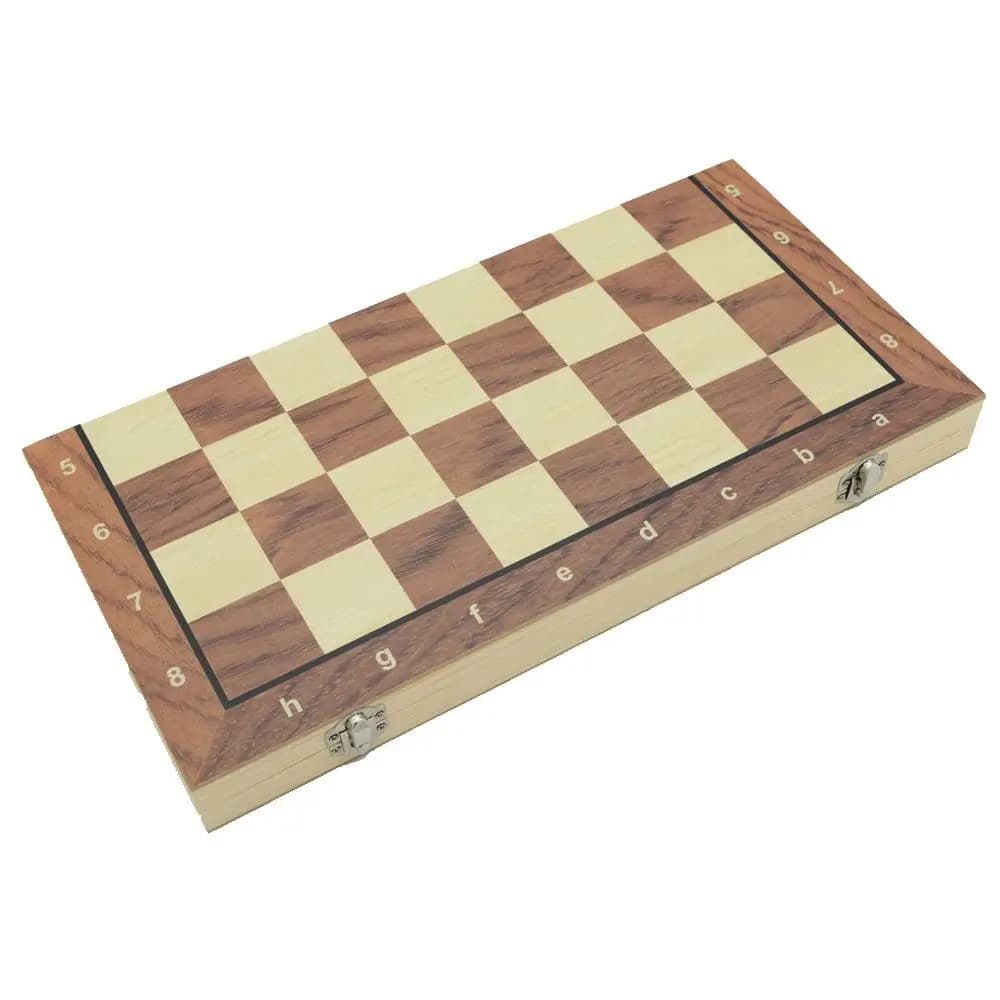 Scacchiera in Legno Massiccio, Set di Scacchi Internazionali Magnetici Standard, Gioco Educativo Portatile e Pieghevole