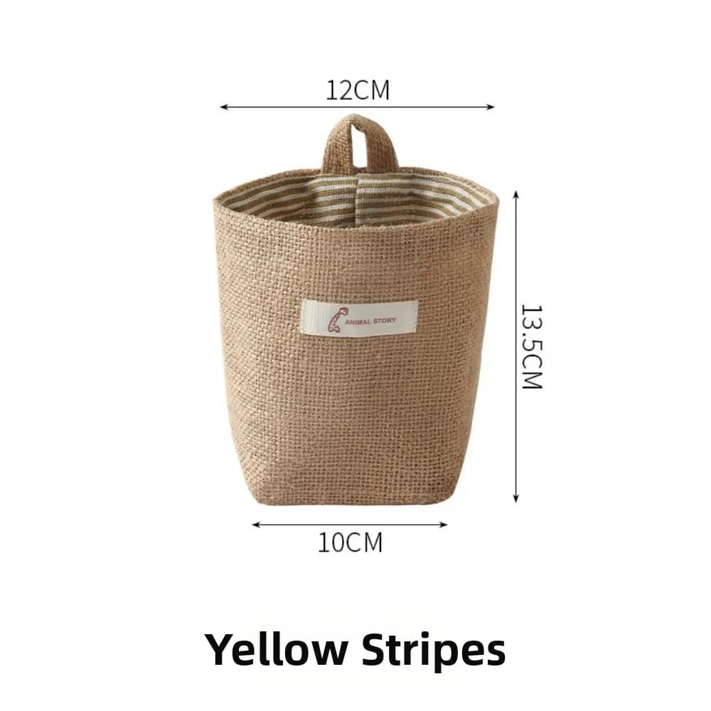 New Practical Basket for Home, Suspended Basket in Cotton and Linen, Multifunctional Basket for Linen, Kitchen and Garden