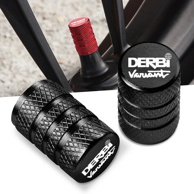 2PCS Motorcycle CNC Tire Valve Air Port Stem Cover Cap Plug Accessories For DERBI DERBI VARIANT SPORT R
