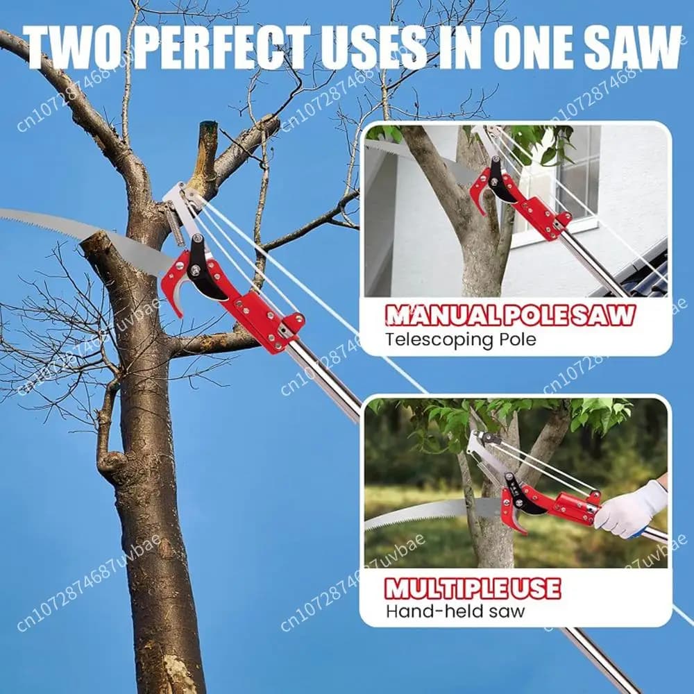 13ft High Altitude Branch Shears Extendable Splicing Rod Trimming Tool Fruit Tree Plant Scissors Pruning Shears Gardening Tool