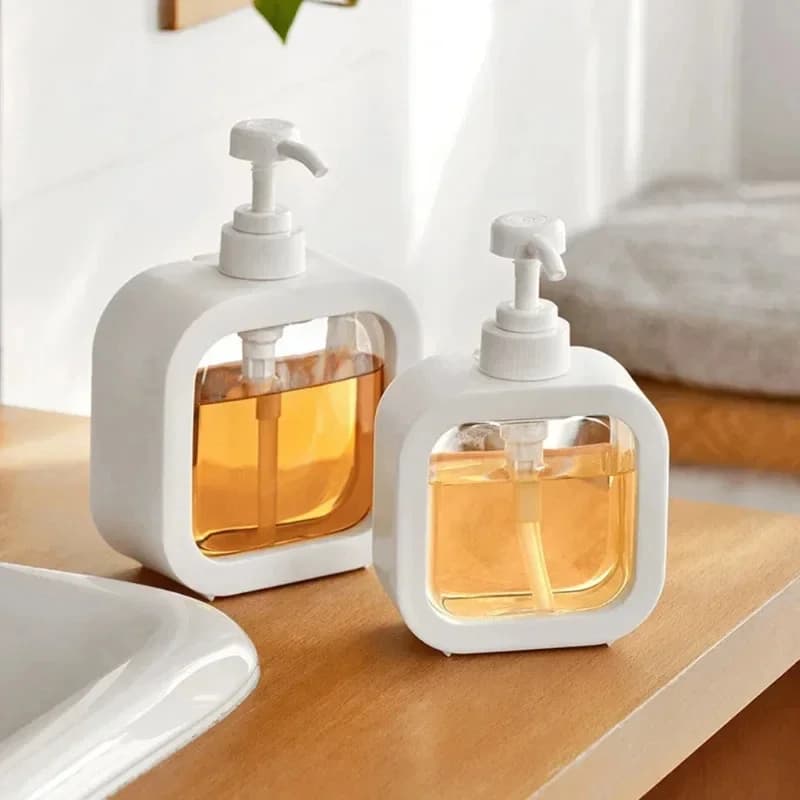 300/500ml Dispenser di sapone da bagno Lozione riutilizzabile Shampoo Supporto per gel doccia Dispenser da viaggio portatile Bottiglia vuota per pompa da bagno