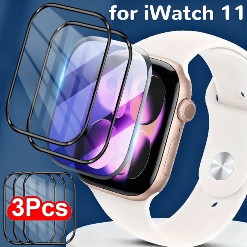 1-2PCS Proteggi schermo curvo per Apple Watch 11 Series 42MM 46MM PMMA Pellicola protettiva morbida antigraffio per iWatch 11 42/46MM