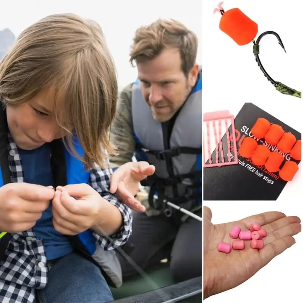 Confezione da 8 Pezzi, Esche da Pesca alla Carpa da 12mm, Pop-Up al Gusto Frutta e Calamaro, Affondamento Lento, a Forma di Manubrio