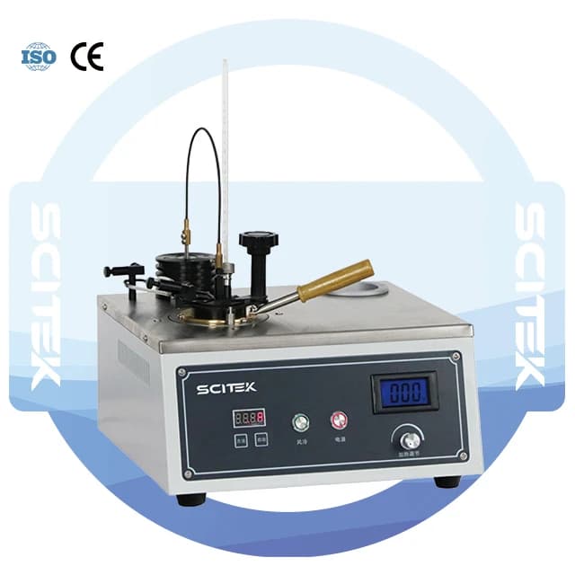 SCITEK Close Cup Flash Point Tester Adjust by Manual Heating Mechanical Drive Stirring Flash Point Tester