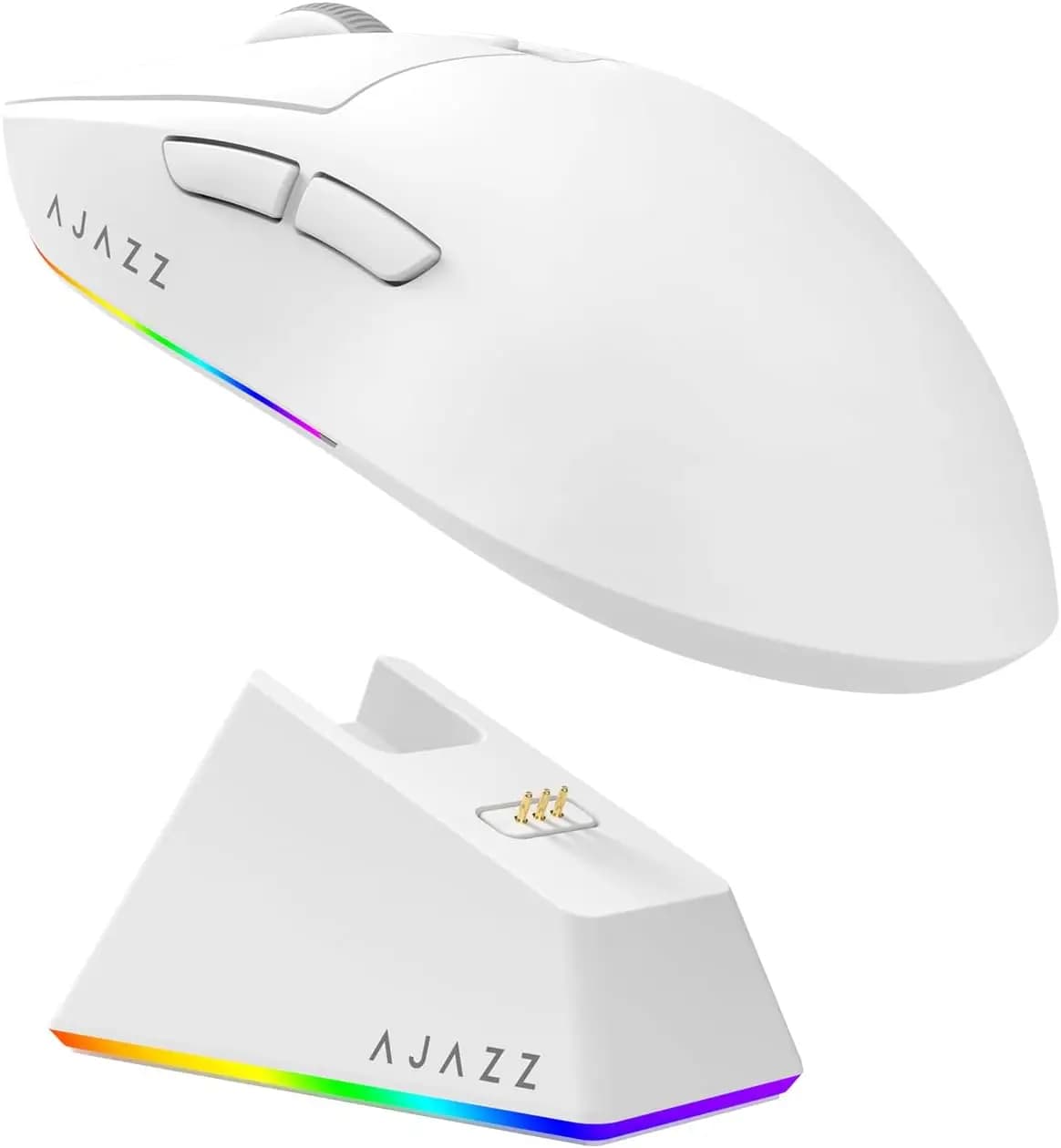Mouse da Gaming Wireless con Base di Ricarica, DPI Regolabile fino a 12.000, Design Leggero per Win/Mac
