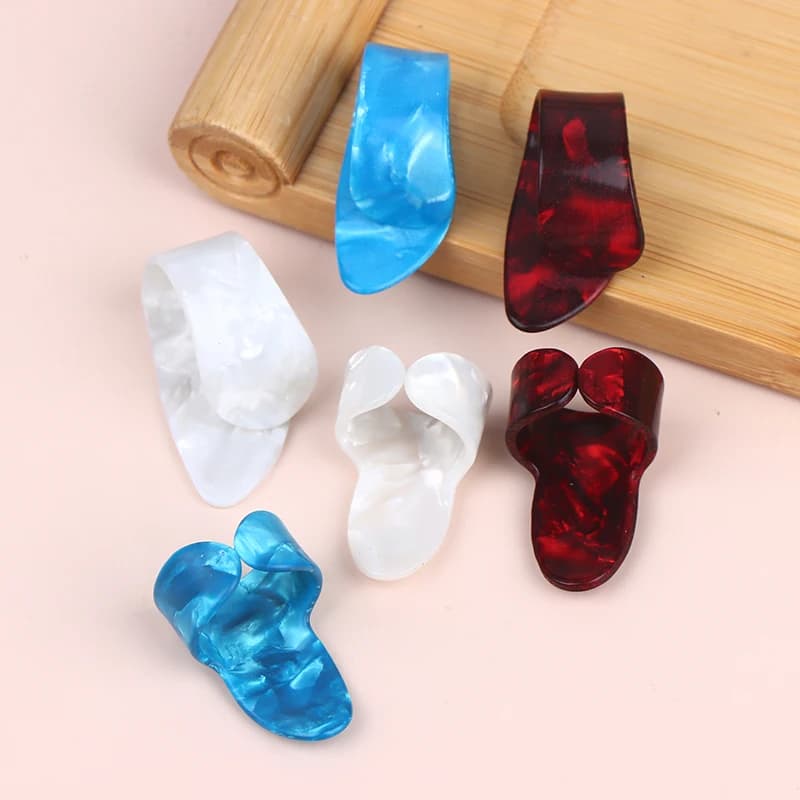 Set di 12 Plettri per Chitarra, Protezioni per Dita e Pollice, Design Antiscivolo per Chitarra Acustica/Elettrica