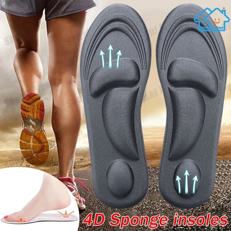 1 Paio di Solette Morbide per Uomo e Donna, in Spugna per Alleviare il Dolore, Solette Ortopediche in Memory Foam 4D, Supporto per Arco Plantare, Solette Sportive