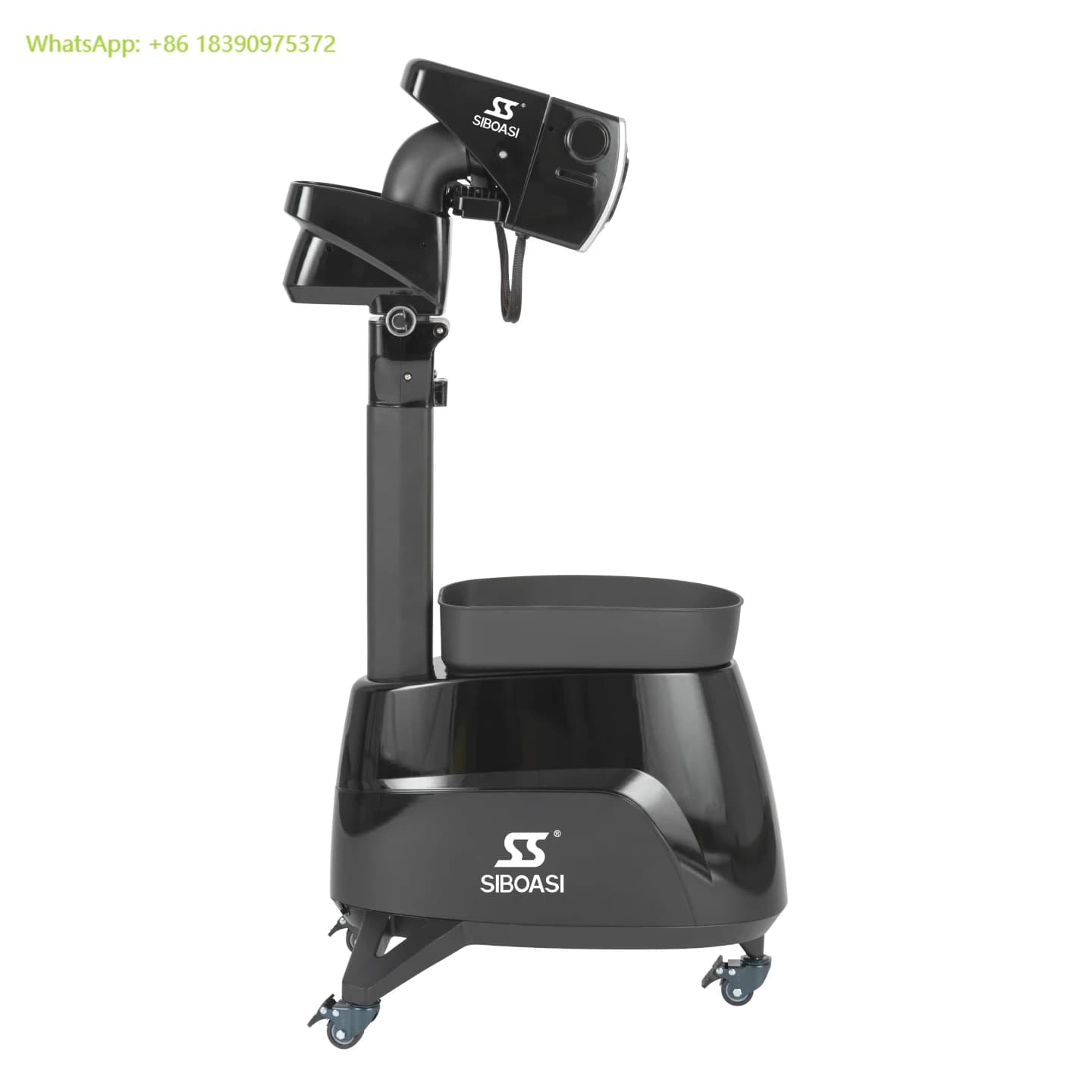 SIBOASI SS-P6 Robot Professionale Intelligente per Lancio Palline da Ping Pong, Macchina per Allenamento con Doppia Trazione, Controllo APP, 49+ 12-100