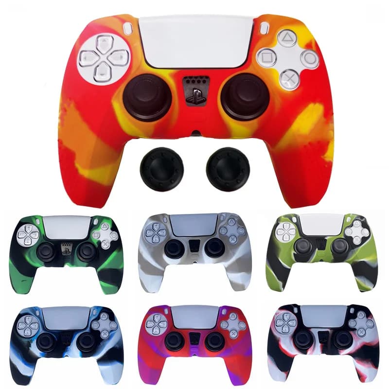 Custodia protettiva in silicone mimetico PS5 per custodia per gamepad controller Playstation 5 per accessori di gioco DualSense