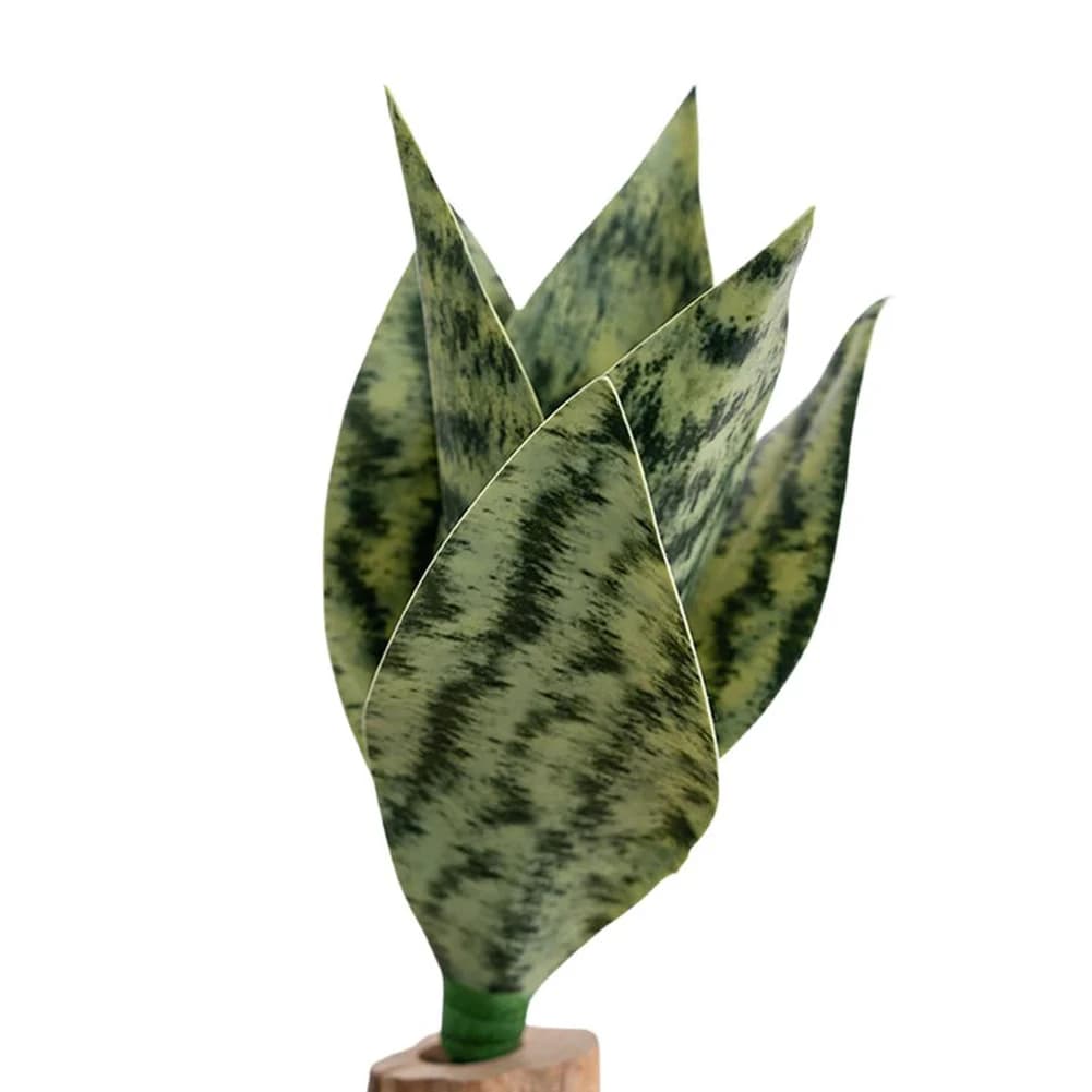 Artificial Indoor Snake Plant Made from Soft PVC with Realistic Design Suitable for Various Rooms Including Office and Bathroom