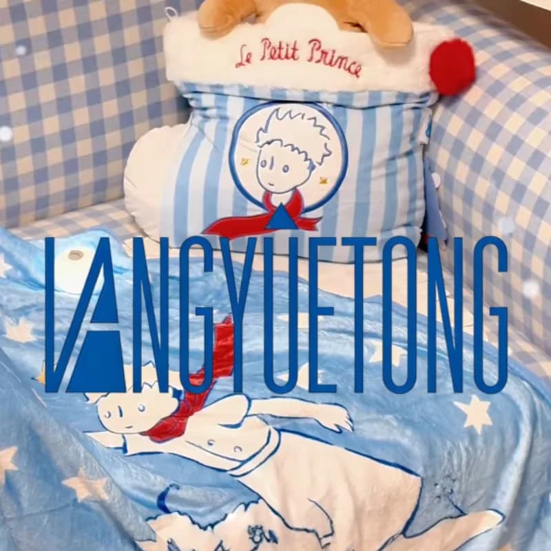 Coperta morbida 2 in 1 Martube Le Petit Prince, ideale per Natale, per riposini in ufficio, divano, viaggi, regalo per donne, giocattoli.