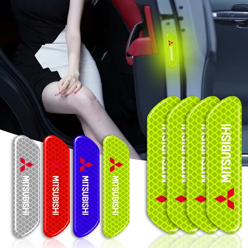 Adesivo riflettente per portiera auto, adesivo di avvertimento per luce notturna, per Mitsubishi outlander Triton L200 ASX Mirage Pajero Eclipse Colt Lancer
