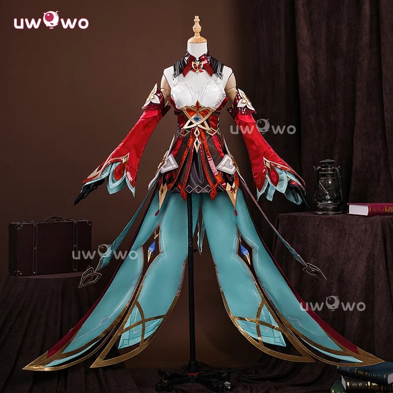 UWOWO Alice Cosplay Collab Series: Alice Hexenzirkel Premium Cosplay Costume (Klee Madre) from the Genshin Impact Game for Halloween