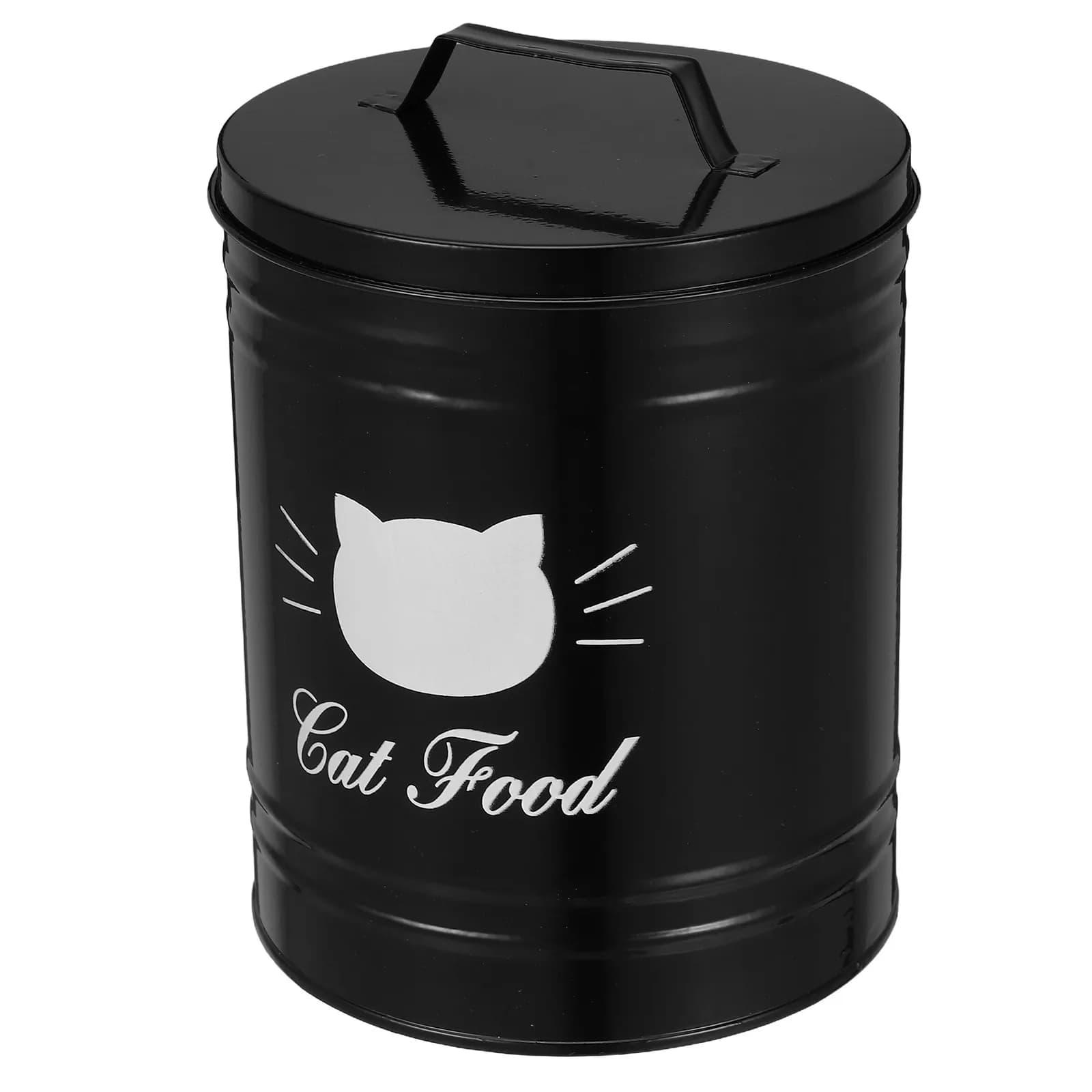 Pet Food Storage Container Iron Metal Airtight Lid Sealed Dog Treat Bin Cat Food Bucket Snack Holder Water Resistant