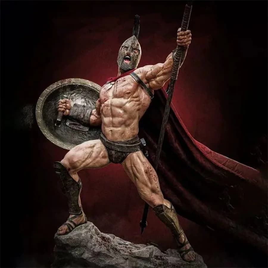 1/24 Bilancia Figura In Resina Assemblato Modello Kit LEONIDAS Re degli Guerrieri Sparta Hobby In Miniatura Smontato Non Verniciato Diorama Giocattoli