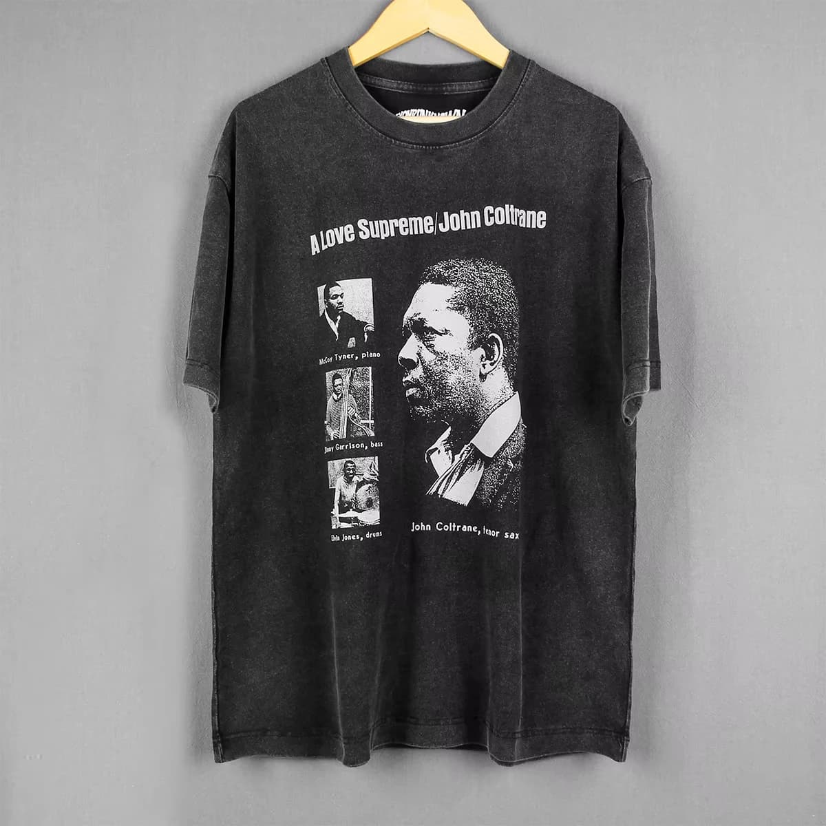 Maglietta John Coltrane Jazz Post Bop Music Saxophonist Miles Davis Herbie Hancock in cotone lavato estivo da uomo a maniche corte stampata