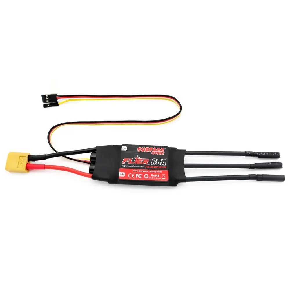 SURPASS HOBBY Flier V2 20A 30A 40A 50A 60A 80A 100A Brushless ESC 32bit SpeedController con BEC 2-6S per RC Aereo Elicottero