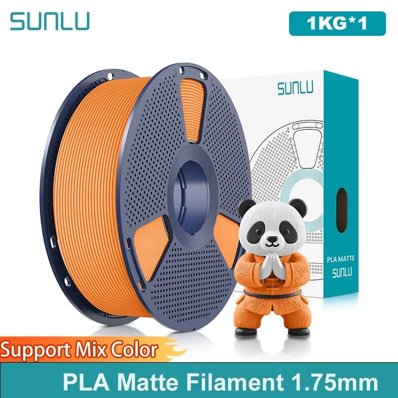 SUNLU 1 rotolo di filamento opaco PLA 1,75 mm bobina da 1 kg (2,2 libbre) finitura opaca liscia filamento ordinato avvolto adatto alla maggior parte delle stampanti FDM