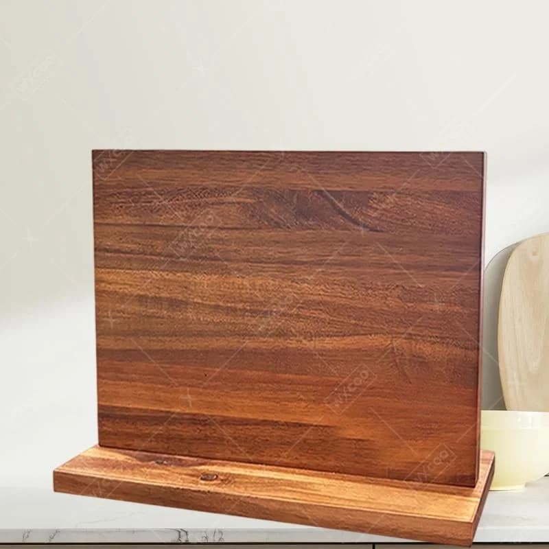 WXCOO Portacoltelli Magnetico da Cucina, Supporto per Coltelli in Legno di Acacia con Magneti Potenziati