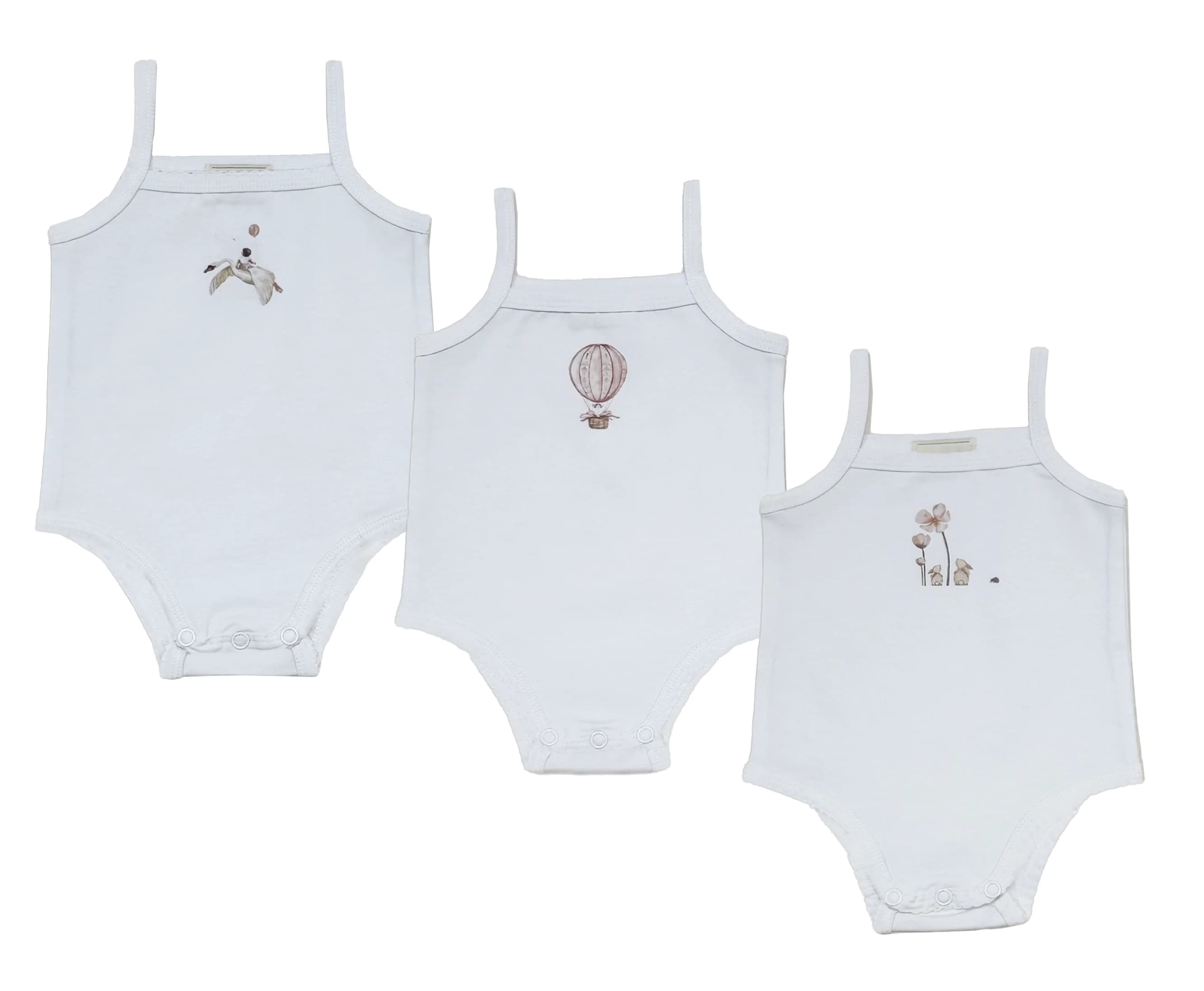 Collezione Coordinata Famiglia Ali Layette SS26, Set di Pigiami in Cotone Stampato