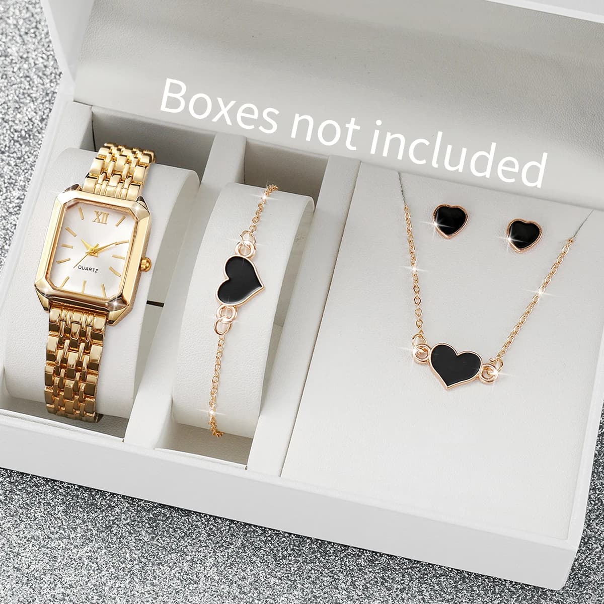 2/3/4/5 pieces fashion rectangle Rome dial women's wristwatch quartz set jewelry Reloj Mujer (without box)