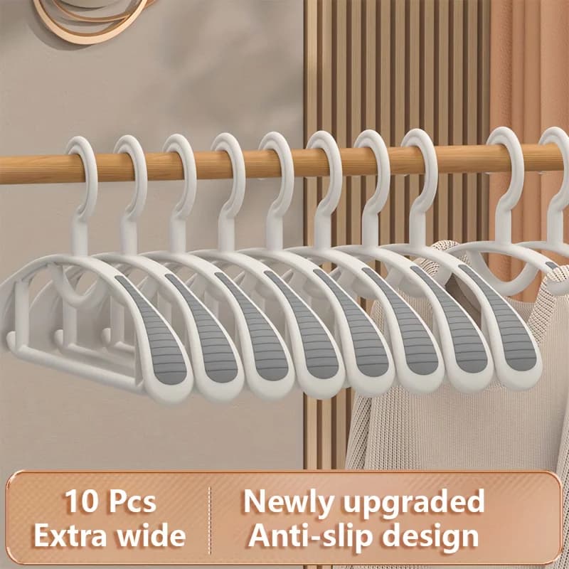 10 Pieces Anti-slip Clothes Hanger for Home, Plastic Thieves - Home Clothes Hanger for Heavy Clothing, No Slide