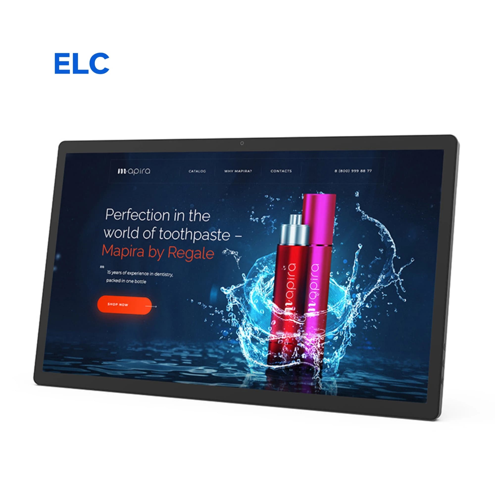 21.5 Inch Wall-mounted Ultra-slim Touch Screen Tablet PC Display Android14 Tablet 4+32GB For Business Showcase