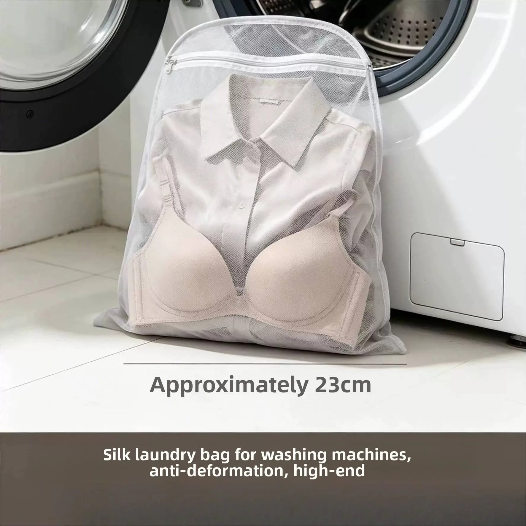 High Density Silk Laundry Bag for Washing Machine Bra Underwear Anti-Tangle Shape Retention Clothes Storage Organizer