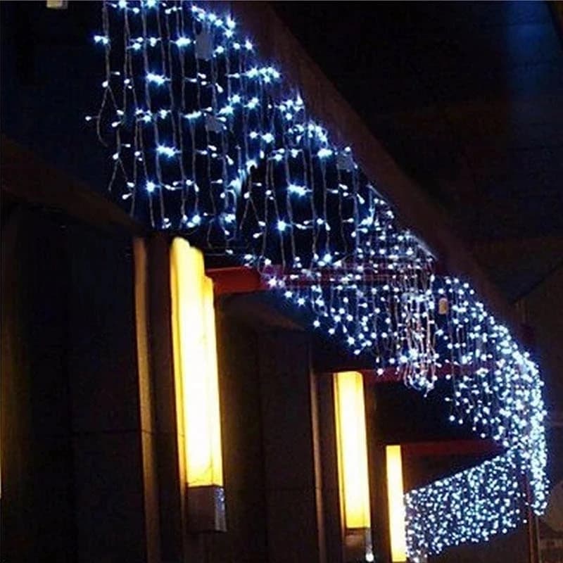 5M Ghirlanda di Natale LED Tenda Ghiacciolo Luci della stringa Caduta 0.4-0.6m AC 220V Giardino Strada Luce decorativa per esterni