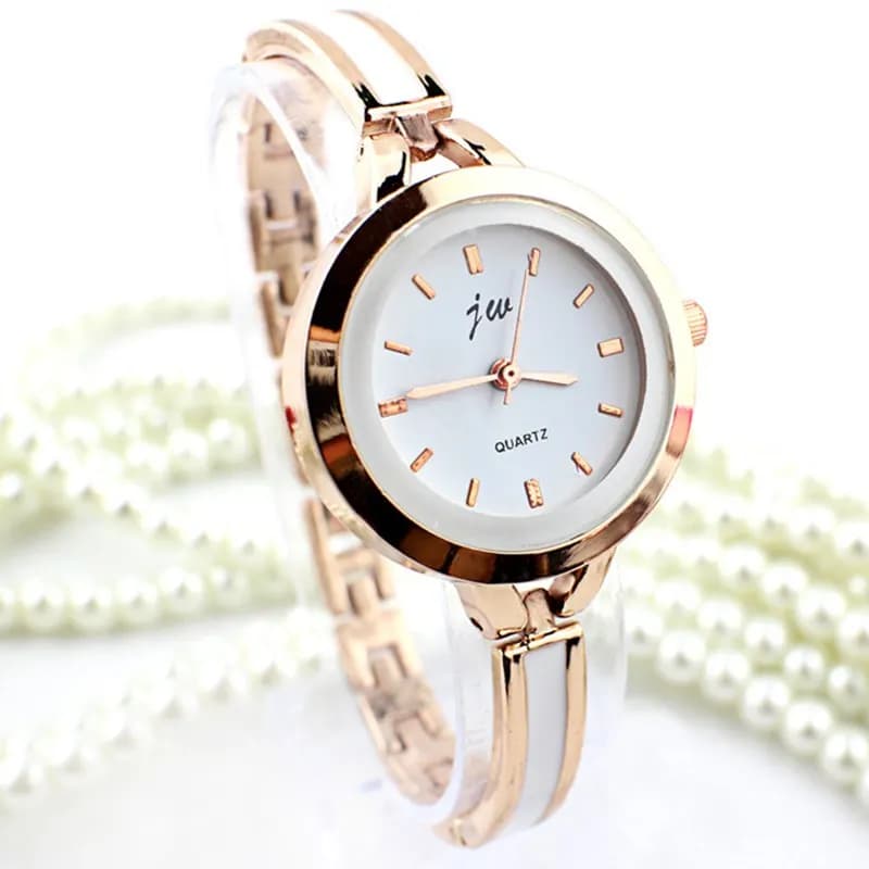2023 Famous Gold Brand Pink Silver Quartz Watch Women's Casual Knit Dress Stainless Steel Watches Women's Watch Relogio Female