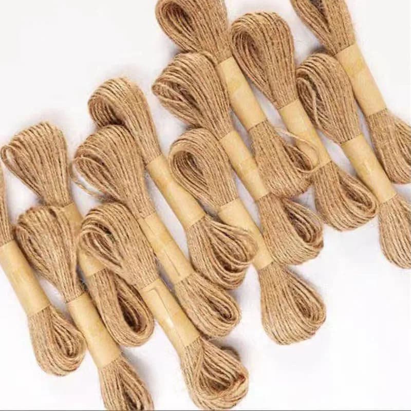 YOZA Spago di iuta naturale 20 m Corda da regalo a 3 strati Corda fai da te Spago da giardino per artigianato artistico e applicazioni di giardinaggio