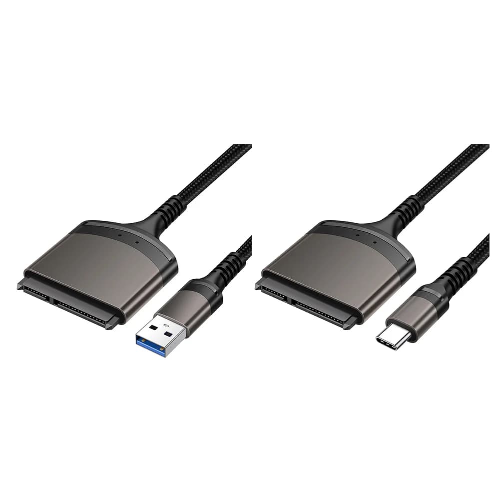 USB 3.0/Type C To SATA Cable Aluminum Shell External Converter Support Windows/MacOS/Chrome OS/Linux 1 Gbps for 2.5 Inch SSD HDD