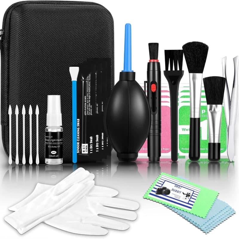 Camera Sensor & Lens Cleaning Kit for DSLR/Mirrorless – Lens Pen, Blower & Brush, Professional Cleaner Set, No Liquid