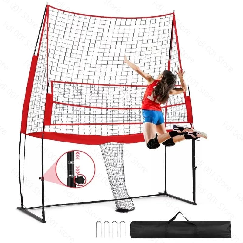 Portable Volleyball Practice Net Single Training Net Adjustable Height Multi-functional Volleyball Practice net