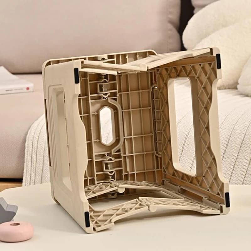 Sgabello Pieghevole Leggero Multifunzione, Sgabello Portatile Rinforzato Antiscivolo in Plastica, Piccole Sedute per Cucina