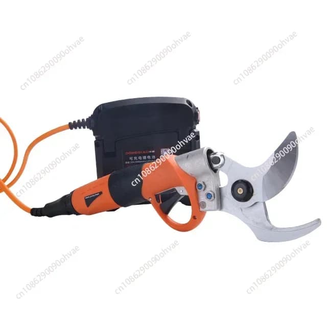 Electric pruning shears with 111-45 mm lithium battery, ratchet cut, folding anti-slip handle