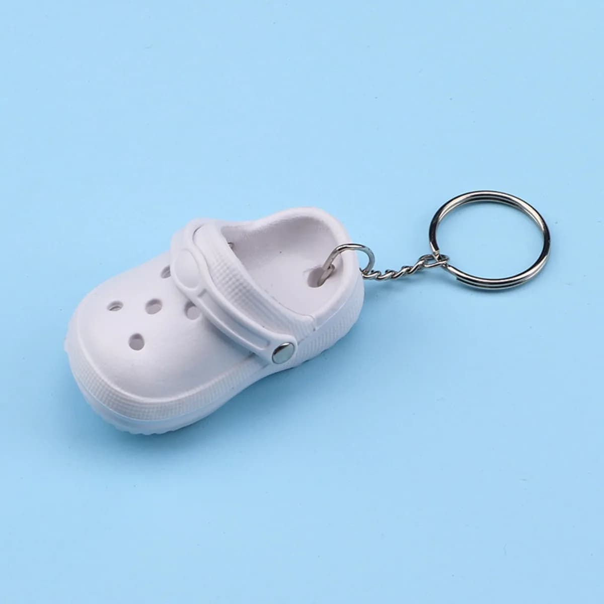Portachiavi 3D a Forma di Ciabatta in Silicone con Design Mini Foro per Decorazione Zaino Fai-da-Te, Regalo per Uomo e Donna