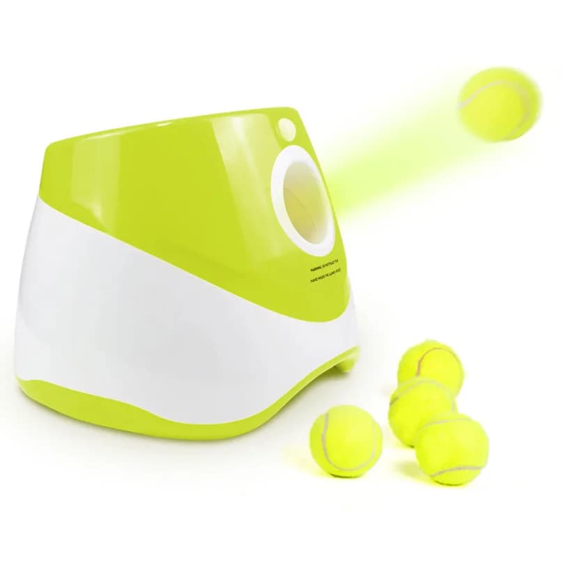 Dog Toys Tennis Launcher Automatic Pet Dogs Chase Toy Pinball Machine Fun Interactive Throw Rechargable Catapult With 3 Ball