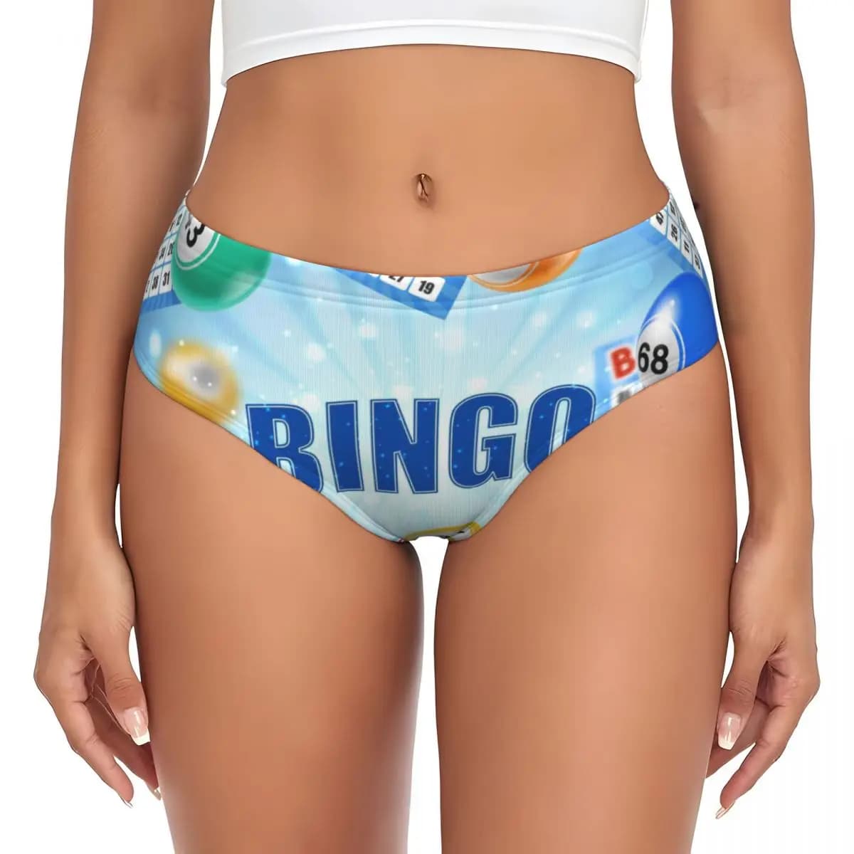 Mutandine Personalizzate da Donna 'Bingo Queen' per Giocatrici di Bingo, Slip Morbidi Femminili