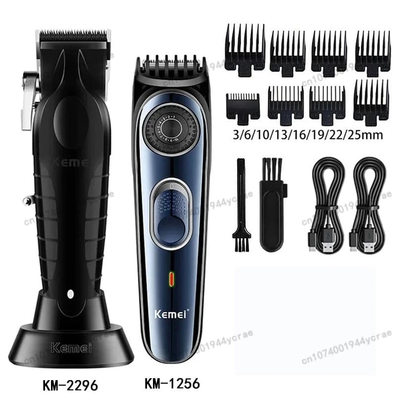 Tagliacapelli Kemei KM-2296 KM-1256 KM-3382 Rasoio elettrico professionale per uomo, macchina per tagliare i capelli, trimmer da uomo