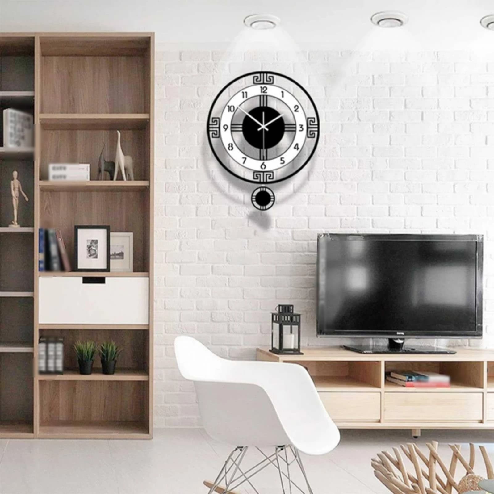 Orologio da Parete Decorativo di Lusso Silenzioso, Decorazione per la Casa, Facile da Leggere, Senza Ticchettio