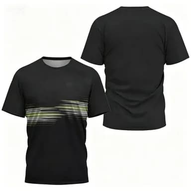 Summer Quick Drying Breathable Dynamic Striped Short Sleeved T-shirt Running Fitness Casual Top