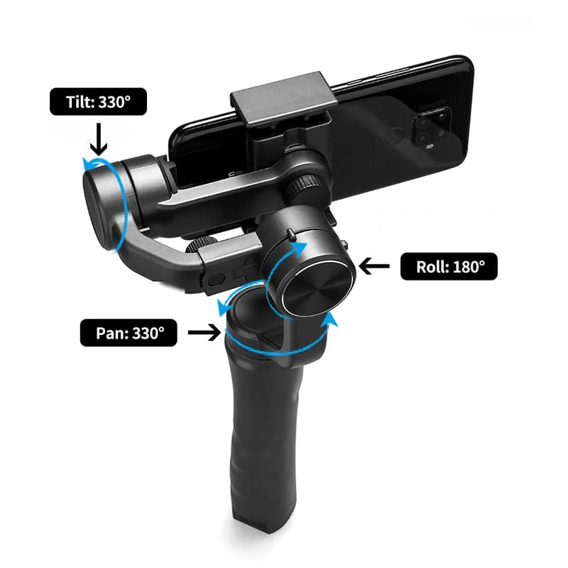Stabilizzatore Video Portatile F6 per Smartphone, Gimbal a 3 Assi, Bastone Selfie Automatico con Treppiede per Cellulari