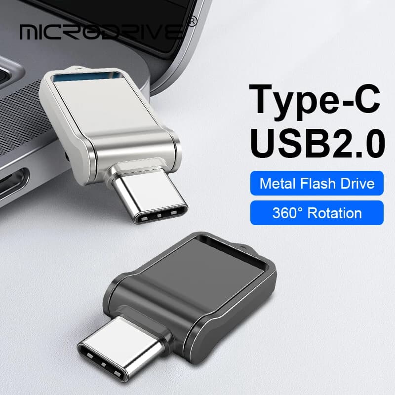 Mini chiavetta USB 2.0 ultra doppia tipo C 32 GB 64 GB 128 GB Memory Stick Thumb Drive U Disk