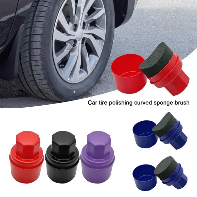 Strumenti per la pulizia dei pneumatici per lucidatura della cera per auto Spugna per ceratura per lucidatura delle ruote con coperchio Spugna per aspirazione dell'acqua per pulire i pneumatici